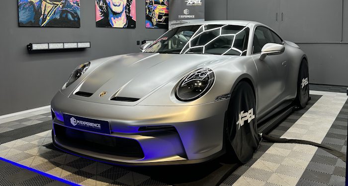 Porsche foliert matte Folie